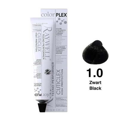 Raywell ColorPlex – Coloration Permanente – 1.0 – Noir – 100 ml