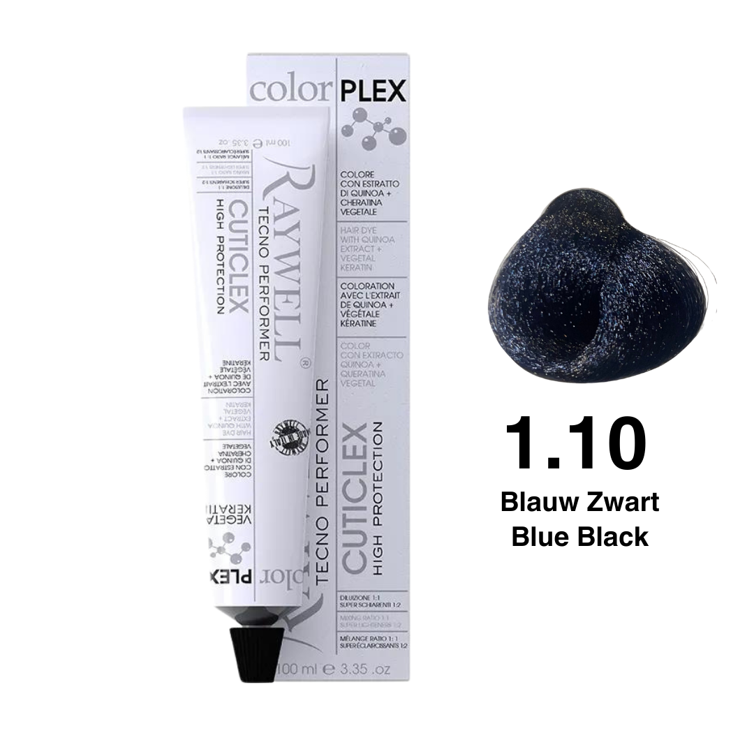 Raywell ColorPlex – Coloration Permanente – 1.10 – Noir Bleu – 100 ml
