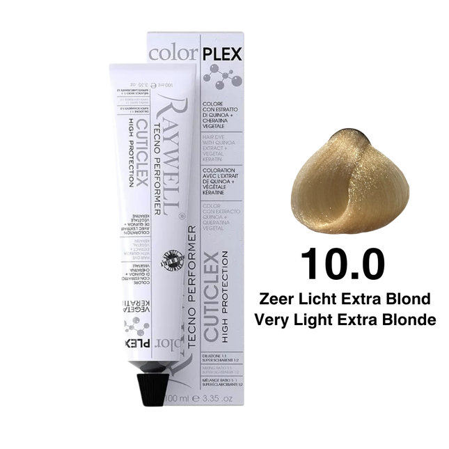 Raywell ColorPlex – Coloration Permanente – 10.0 – Blond Très Clair Extra – 100 ml