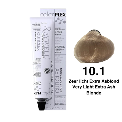 Raywell ColorPlex – Coloration Permanente – 10.1 – Blond Très Clair Extra Cendré – 100 ml
