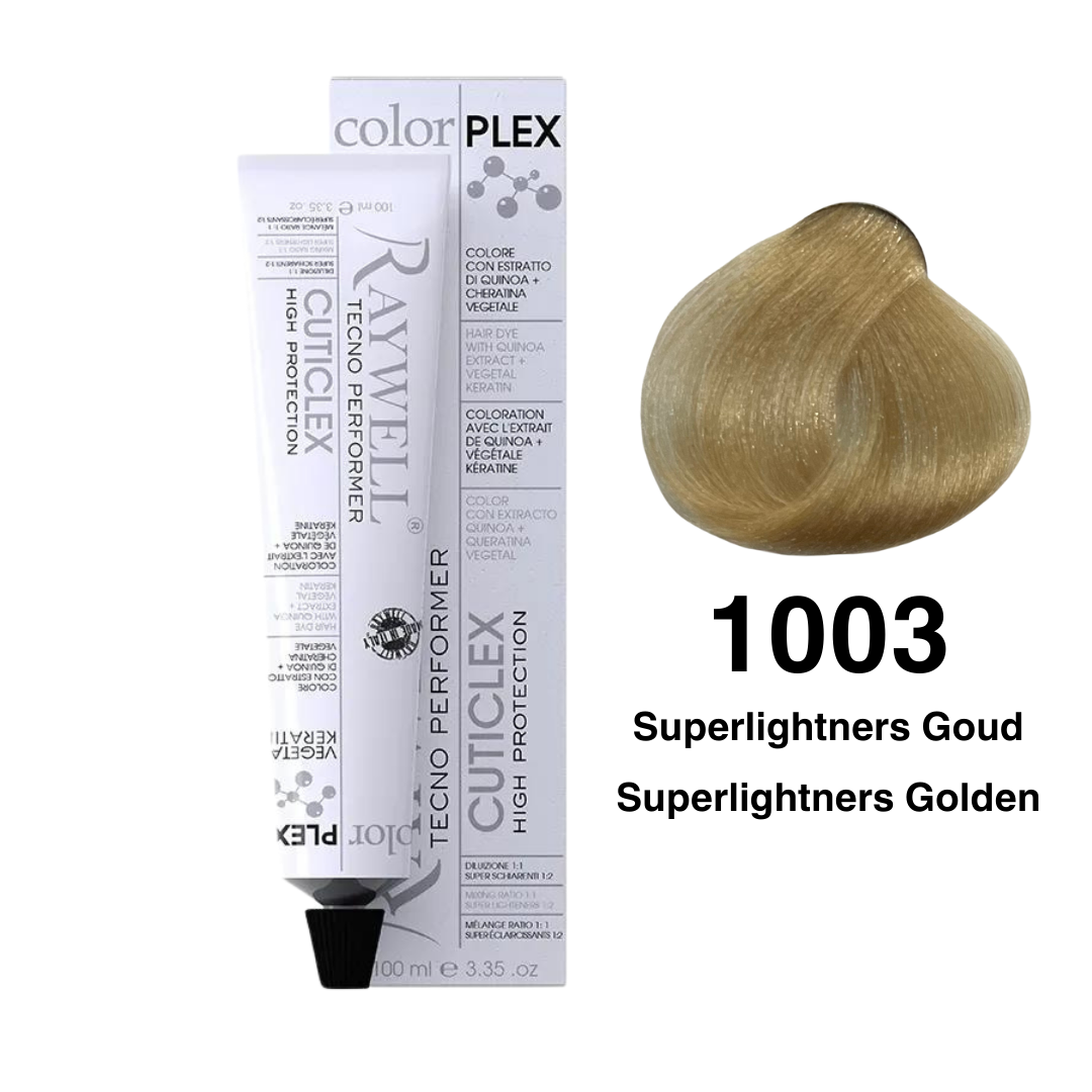 Raywell ColorPlex – Coloration Permanente – 1003 – Superlightner Doré – 100 ml
