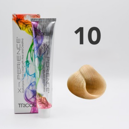 Tricol Xperience – Coloration Permanente pour Cheveux – 10 Blond Extra Très Clair – 100 ml
