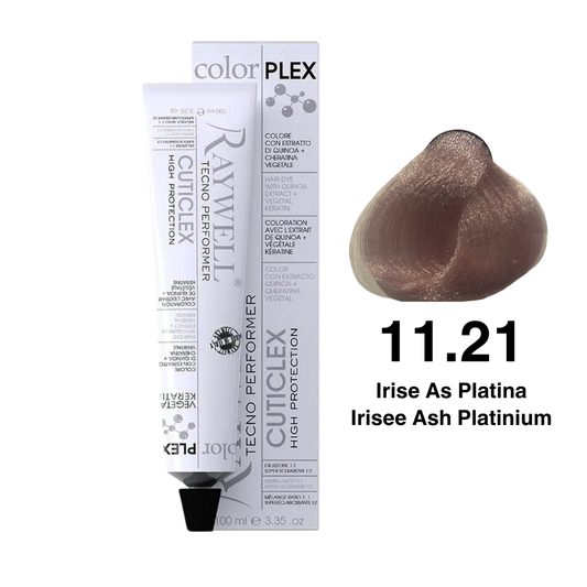 Raywell ColorPlex – Coloration Permanente – 11.21 – Platine Cendré Irisé – 100 ml
