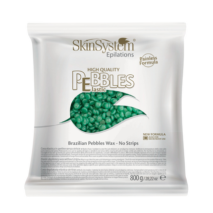 SkinSystem Pebbles Cire Dépilatoire – Crème Chlorophylle 800 g
