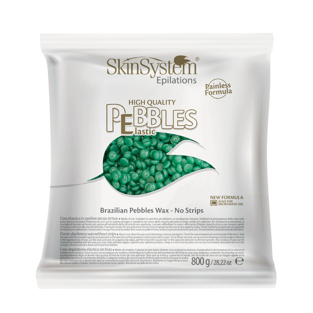 SkinSystem Pebbles Cire Dépilatoire – Crème Chlorophylle 800 g
