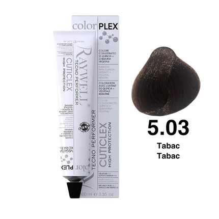 Raywell ColorPlex - Teinture Permanente - 5.03 - Tabac - 100 ml