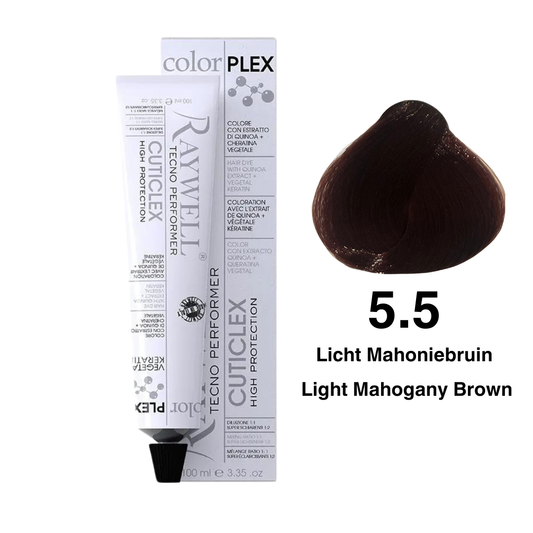 Raywell ColorPlex - Coloration Permanente - 5.5 - Brun Acajou Clair - 100 ml
