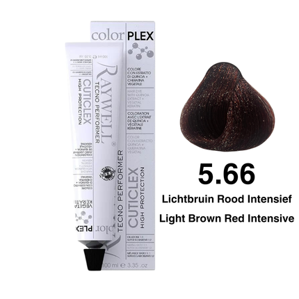 Raywell ColorPlex - Coloration Permanente - 5.66 - Brun Clair Rouge Intense - 100 ml