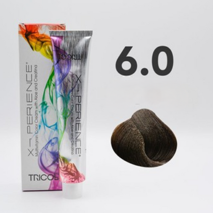 Tricol Xperience – Coloration Permanente pour Cheveux – 6.0 Blond Foncé – 100 ml
