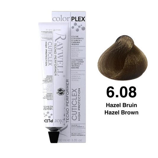 Raywell ColorPlex - Coloration Permanente - 6.08 - Brun Noisette - 100 ml