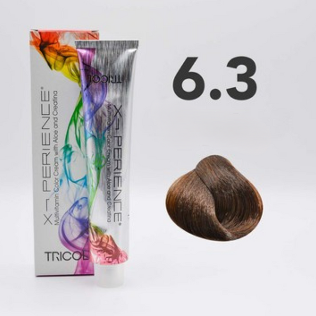 Tricol Xperience – Coloration Permanente pour Cheveux – 6.3 Blond Doré Foncé – 100 ml
