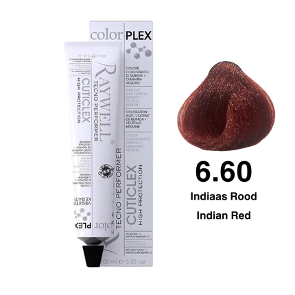 Raywell ColorPlex - Coloration Permanente - 6.60 - Rouge Indien - 100 ml