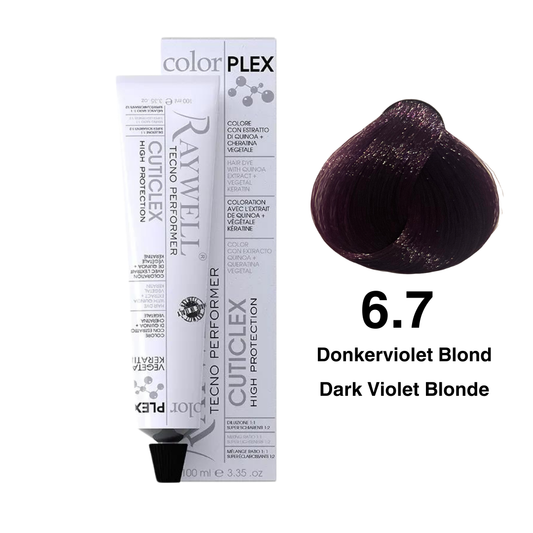 Raywell ColorPlex - Coloration Permanente - 6.7 - Blond Violet Foncé - 100 ml
