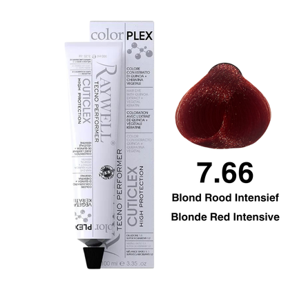 Raywell ColorPlex - Coloration Permanente - 7.66 - Blond Rouge Intense - 100 ml
