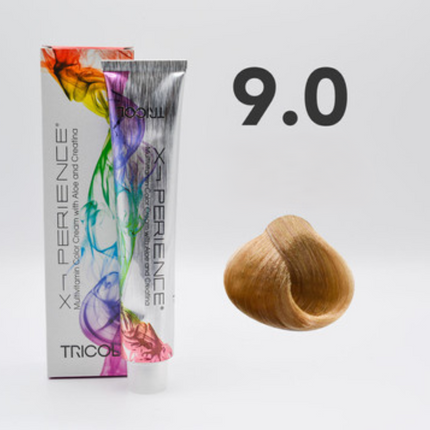 Tricol Xperience – Coloration Permanente pour Cheveux – 9.0 Blond Très Clair Intense – 100 ml

