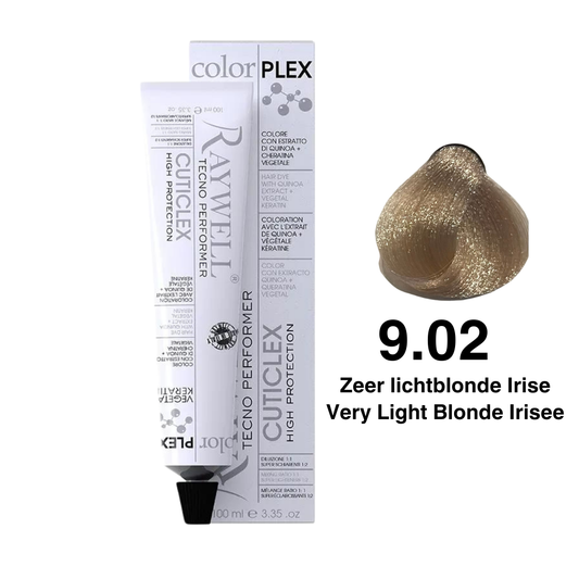 Raywell ColorPlex - Coloration Permanente - 9.02 - Blond Très Clair Irisé - 100 ml
