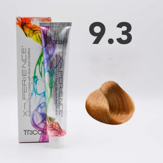 Tricol Xperience – Coloration Permanente pour Cheveux – 9.3 Blond Clair Doré – 100 ml
