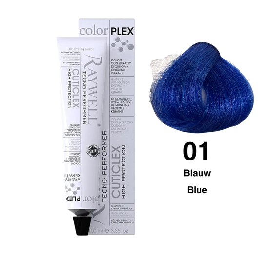 Raywell ColorPlex – Coloration Permanente – 01 – Bleu – 100 ml
