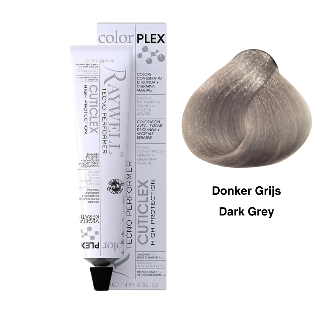 Raywell ColorPlex - Professional Hair Color - Dark Grey - 100 ml