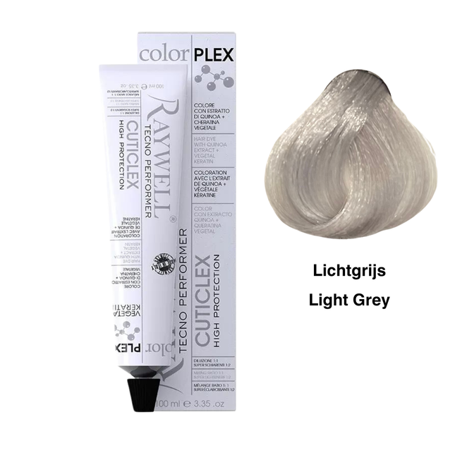 Raywell ColorPlex - Coloration Permanente - Gris Clair - 100 ml
